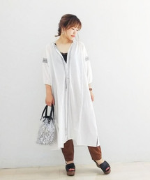 earth music&ecology(アース ミュージック アンド エコロジー)の「・クロスステッチ刺繍ワンピース ●(ワンピース)」