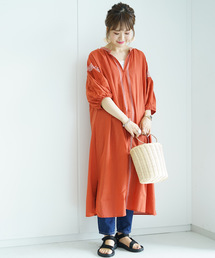 earth music&ecology(アース ミュージック アンド エコロジー)の「・クロスステッチ刺繍ワンピース ●(ワンピース)」