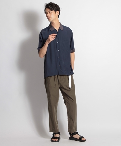 niko and...（ニコアンド）の「バイカラーオープンカラーシャツ（シャツ/ブラウス・メンズ・ネイビー/オレンジ/カーキ・MEDIUM/LARGE）」の5枚目の写真