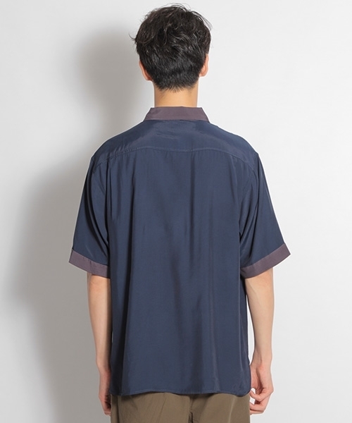 niko and...（ニコアンド）の「バイカラーオープンカラーシャツ（シャツ/ブラウス・メンズ・ネイビー/オレンジ/カーキ・MEDIUM/LARGE）」の10枚目の写真