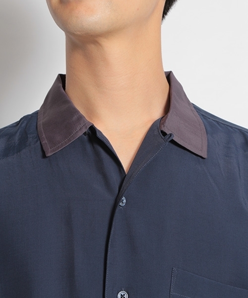 niko and...（ニコアンド）の「バイカラーオープンカラーシャツ（シャツ/ブラウス・メンズ・ネイビー/オレンジ/カーキ・MEDIUM/LARGE）」の11枚目の写真