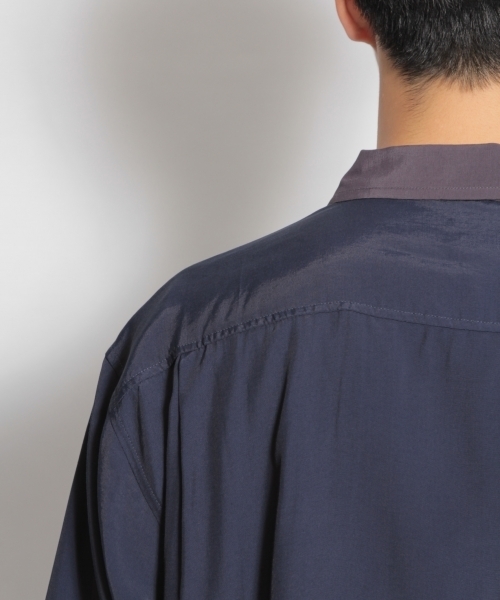 niko and...（ニコアンド）の「バイカラーオープンカラーシャツ（シャツ/ブラウス・メンズ・ネイビー/オレンジ/カーキ・MEDIUM/LARGE）」の15枚目の写真