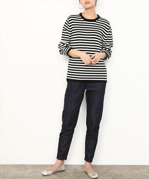 agnes b.（アニエスベー）の「【agnes b. pour ADAM ET ROPE' 】PULL TS (BOADER)（ニット/セーター・レディース・ブラック/ネイビー・SMALL）」の13枚目の写真