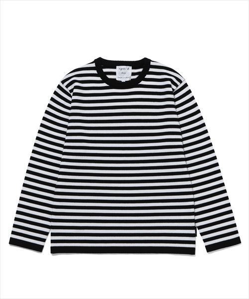 agnes b.（アニエスベー）の「【agnes b. pour ADAM ET ROPE' 】PULL TS (BOADER)（ニット/セーター・レディース・ブラック/ネイビー・SMALL）」の4枚目の写真