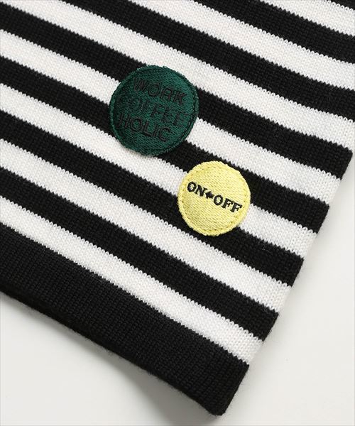 agnes b.（アニエスベー）の「【agnes b. pour ADAM ET ROPE' 】PULL TS (BOADER)（ニット/セーター・レディース・ブラック/ネイビー・SMALL）」の6枚目の写真