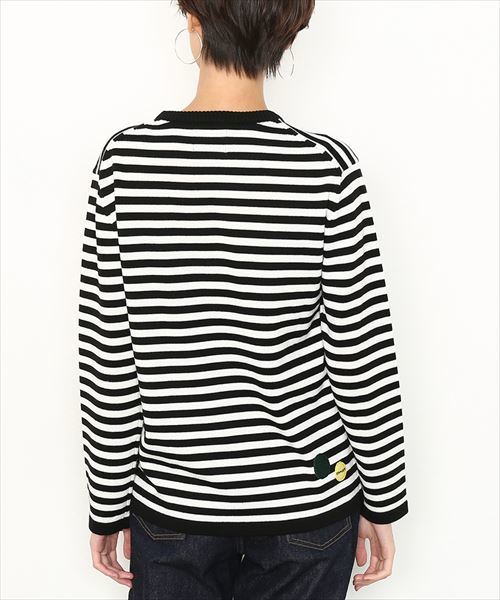 agnes b.（アニエスベー）の「【agnes b. pour ADAM ET ROPE' 】PULL TS (BOADER)（ニット/セーター・レディース・ブラック/ネイビー・SMALL）」の3枚目の写真