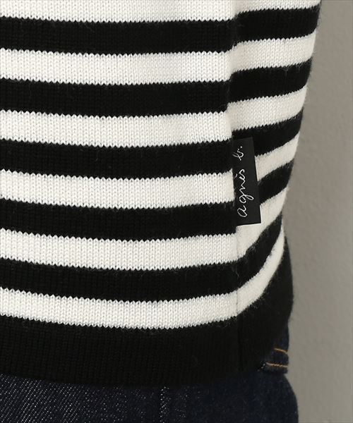 agnes b.（アニエスベー）の「【agnes b. pour ADAM ET ROPE' 】PULL TS (BOADER)（ニット/セーター・レディース・ブラック/ネイビー・SMALL）」の16枚目の写真