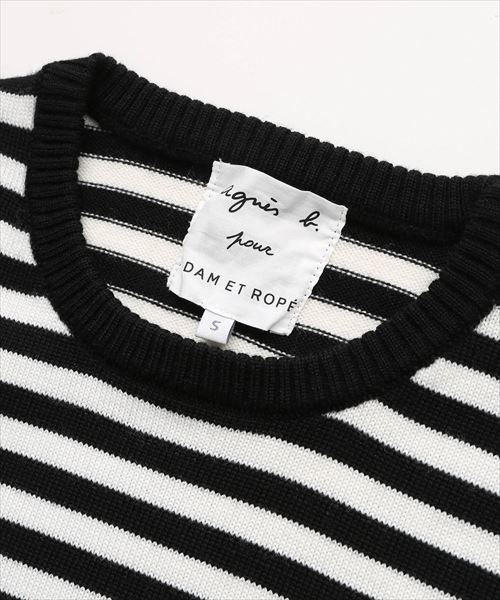 agnes b.（アニエスベー）の「【agnes b. pour ADAM ET ROPE' 】PULL TS (BOADER)（ニット/セーター・レディース・ブラック/ネイビー・SMALL）」の5枚目の写真