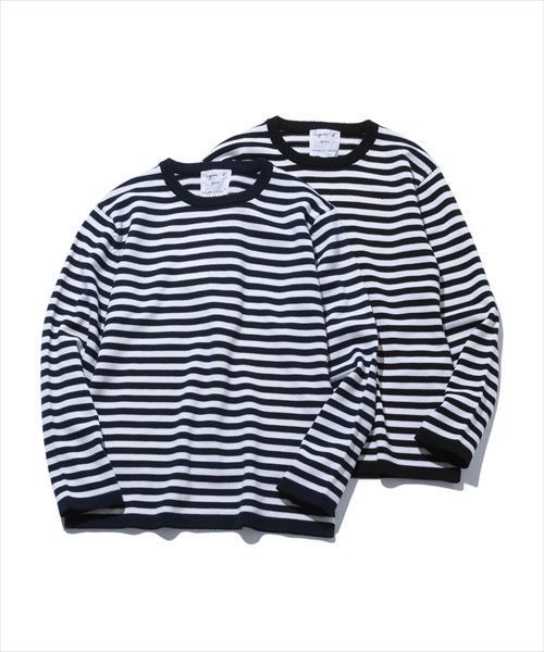 agnes b.（アニエスベー）の「【agnes b. pour ADAM ET ROPE' 】PULL TS (BOADER)（ニット/セーター・レディース・ブラック/ネイビー・SMALL）」の7枚目の写真