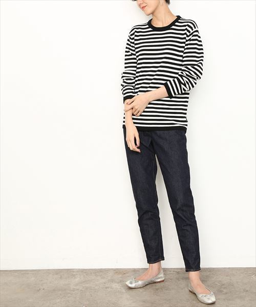 agnes b.（アニエスベー）の「【agnes b. pour ADAM ET ROPE' 】PULL TS (BOADER)（ニット/セーター・レディース・ブラック/ネイビー・SMALL）」の12枚目の写真