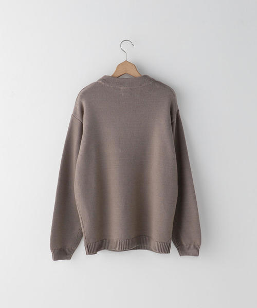 Steven Alan（スティーブンアラン）の「＜Steven Alan＞ LAM CORD MOCK NECK KNIT-BOLD/ニット（ニット/セーター・メンズ・ベージュ/モカ/ダークグリーン・LARGE/X-LARGE/MEDIUM/SMALL）」の4枚目の写真