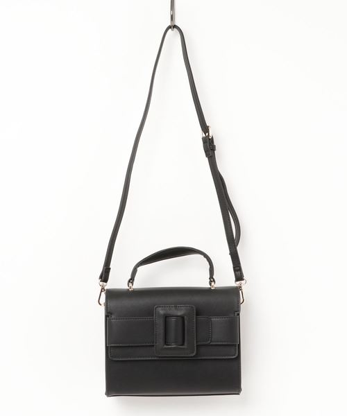 NATURAL BEAUTY BASIC（ナチュラルビューティーベーシック）の「センターバックルショルダー（ショルダーバッグ・レディース・ブラック/ベージュ・ﾌﾘ-）」の2枚目の写真