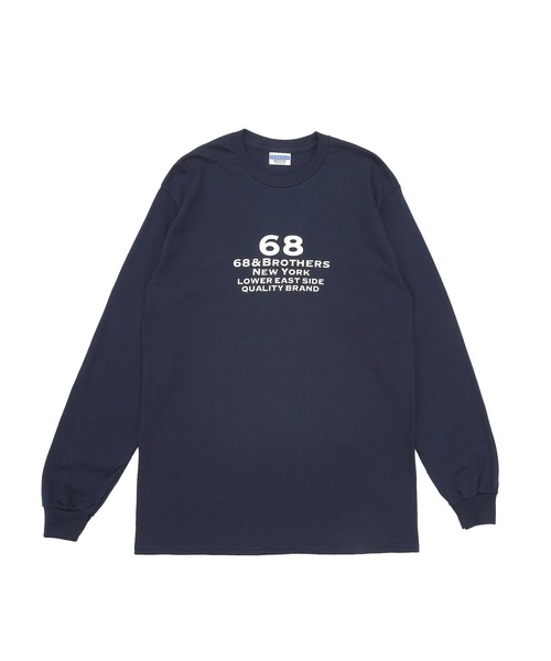 68&brothers(シックスティエイトアンドブラザーズ)の「68&BROTHERS シックスティーエイトアンドブラザーズ / "QB" L/S Tee(Tシャツ/カットソー・メンズ・ホワイト/ブラック/ヘザーグレー/ネイビー・MEDIUM/LARGE/X-LARGE/XX-LARGE)」の4枚目の写真