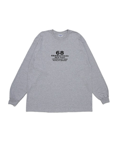68&brothers(シックスティエイトアンドブラザーズ)の「68&BROTHERS シックスティーエイトアンドブラザーズ / "QB" L/S Tee(Tシャツ/カットソー・メンズ・ホワイト/ブラック/ヘザーグレー/ネイビー・MEDIUM/LARGE/X-LARGE/XX-LARGE)」の1枚目の写真