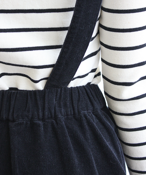 Chico（チコ）の「コーデュロイサロペットSK（スカート・レディース・ブラック/アイボリー/カーキ・FREE）」の5枚目の写真