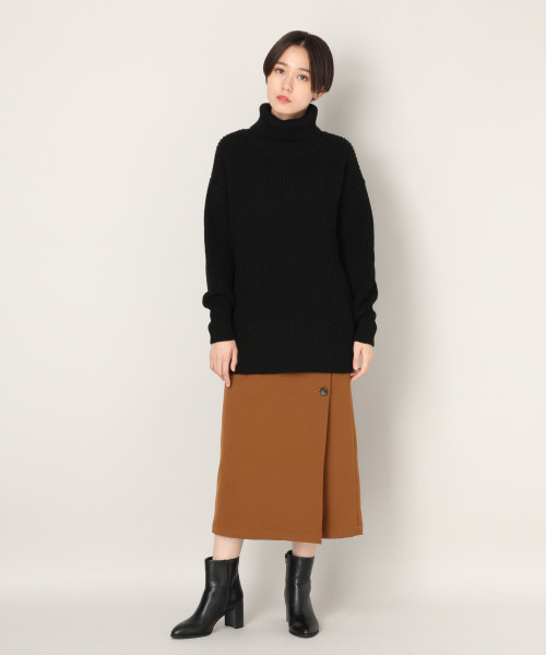 LOWRYS FARM（ローリーズファーム）の「アゼタートルチュニック　818844（ニット/セーター・レディース・ブラック/ベージュ/パープル/アイボリー・FREE）」の5枚目の写真