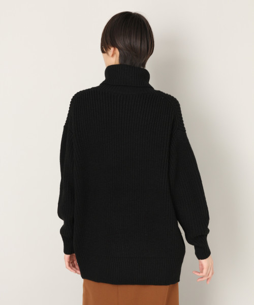 LOWRYS FARM（ローリーズファーム）の「アゼタートルチュニック　818844（ニット/セーター・レディース・ブラック/ベージュ/パープル/アイボリー・FREE）」の8枚目の写真