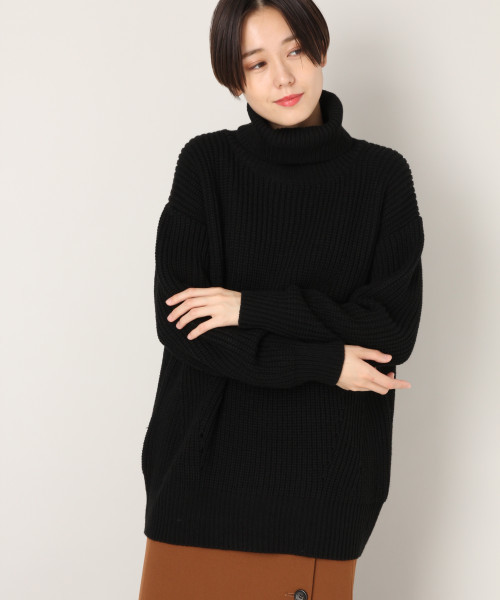 LOWRYS FARM（ローリーズファーム）の「アゼタートルチュニック　818844（ニット/セーター・レディース・ブラック/ベージュ/パープル/アイボリー・FREE）」の16枚目の写真