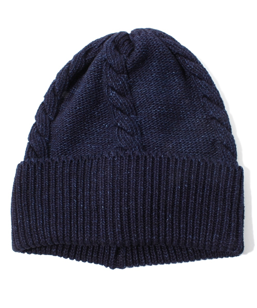 Denime（ドゥニーム）の「INDIGO WATCH CAP（ニットキャップ/ビーニー・メンズ・ブラック/ブルー/ネイビー・FREE）」の2枚目の写真