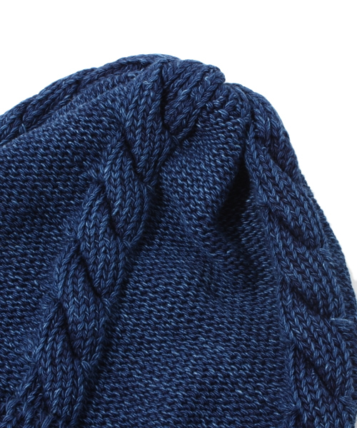 Denime（ドゥニーム）の「INDIGO WATCH CAP（ニットキャップ/ビーニー・メンズ・ブラック/ブルー/ネイビー・FREE）」の5枚目の写真