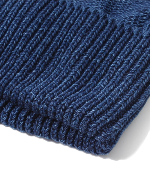 Denime（ドゥニーム）の「INDIGO WATCH CAP（ニットキャップ/ビーニー・メンズ・ブラック/ブルー/ネイビー・FREE）」の6枚目の写真