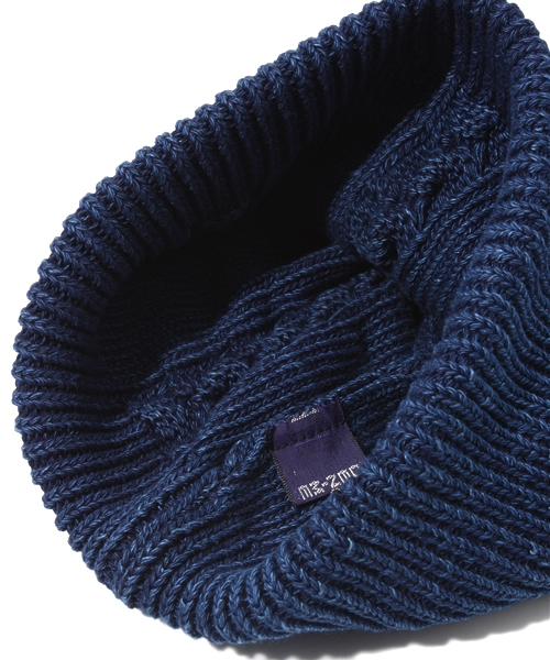Denime（ドゥニーム）の「INDIGO WATCH CAP（ニットキャップ/ビーニー・メンズ・ブラック/ブルー/ネイビー・FREE）」の8枚目の写真