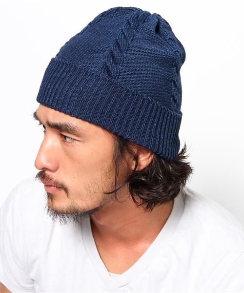 Denime（ドゥニーム）の「INDIGO WATCH CAP（ニットキャップ/ビーニー・メンズ・ブラック/ブルー/ネイビー・FREE）」の9枚目の写真