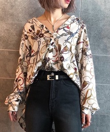 PAGEBOY | チェーンプリントBIGシャツ(シャツ/ブラウス)