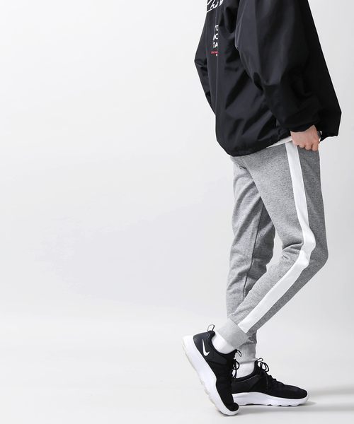 WEGO（ウィゴー）の「WEGO/裏毛ラインジョガーパンツ（スウェットパンツ・メンズ・ブラック/杢グレー・SMALL/MEDIUM/LARGE）」の9枚目の写真