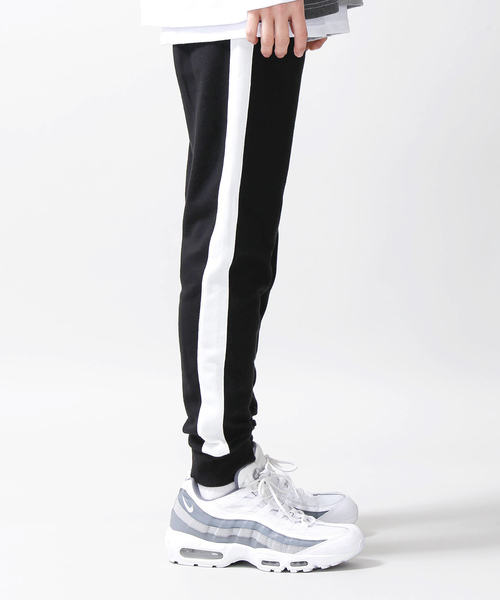 WEGO（ウィゴー）の「WEGO/裏毛ラインジョガーパンツ（スウェットパンツ・メンズ・ブラック/杢グレー・SMALL/MEDIUM/LARGE）」の12枚目の写真