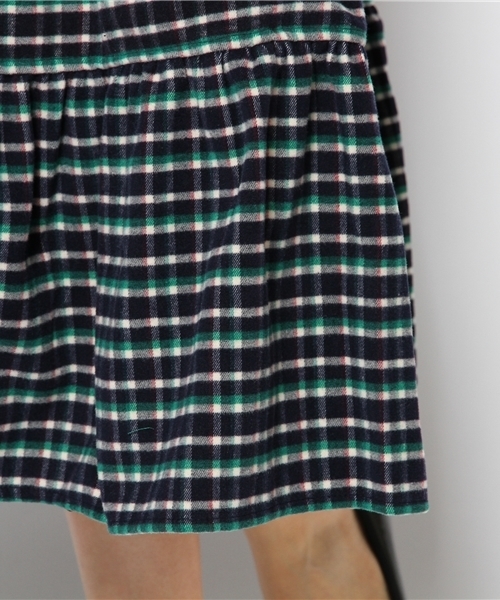 BEAMS BOY(ビームスボーイ)の「□BEAMS BOY / プリント ネル ティアード スカート**(スカート・レディース・ブラック/ベージュ/ブラウン/ダークブラウン/グリーン/インディゴブルー/ネイビー・ONE SIZE)」の11枚目の写真