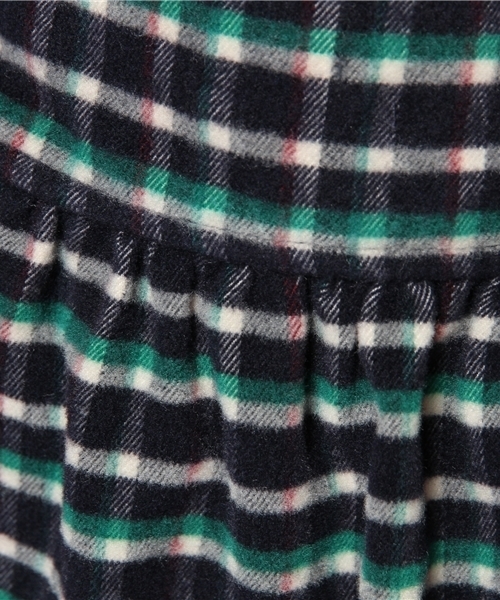 BEAMS BOY(ビームスボーイ)の「□BEAMS BOY / プリント ネル ティアード スカート**(スカート・レディース・ブラック/ベージュ/ブラウン/ダークブラウン/グリーン/インディゴブルー/ネイビー・ONE SIZE)」の13枚目の写真