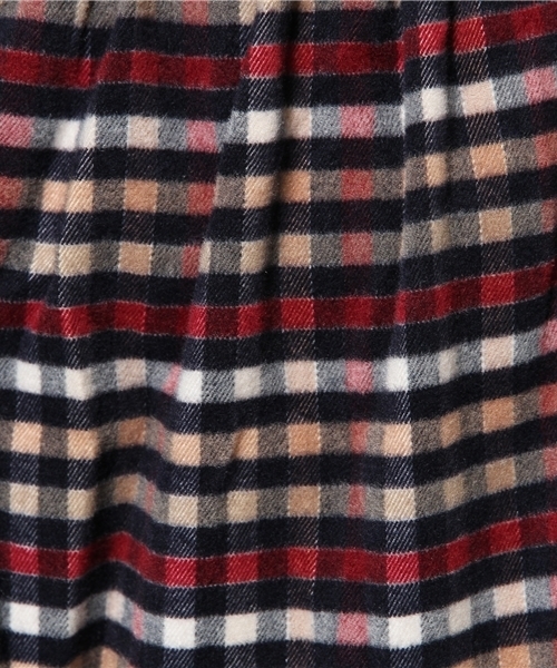 BEAMS BOY(ビームスボーイ)の「□BEAMS BOY / プリント ネル ティアード スカート**(スカート・レディース・ブラック/ベージュ/ブラウン/ダークブラウン/グリーン/インディゴブルー/ネイビー・ONE SIZE)」の14枚目の写真