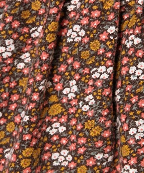 BEAMS BOY(ビームスボーイ)の「□BEAMS BOY / プリント ネル ティアード スカート**(スカート・レディース・ブラック/ベージュ/ブラウン/ダークブラウン/グリーン/インディゴブルー/ネイビー・ONE SIZE)」の18枚目の写真