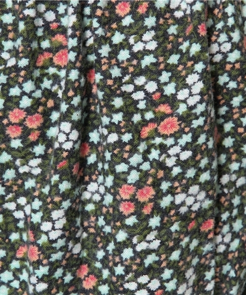 BEAMS BOY(ビームスボーイ)の「□BEAMS BOY / プリント ネル ティアード スカート**(スカート・レディース・ブラック/ベージュ/ブラウン/ダークブラウン/グリーン/インディゴブルー/ネイビー・ONE SIZE)」の19枚目の写真