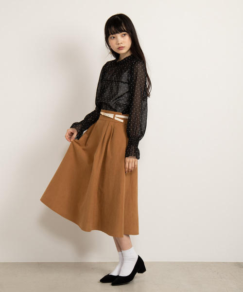 WEGO（ウィゴー）の「WEGO/スタンドフリルネックブラウス（シャツ/ブラウス・レディース・オフホワイト/その他1/その他2/ドット/その他3/その他4・FREE）」の11枚目の写真