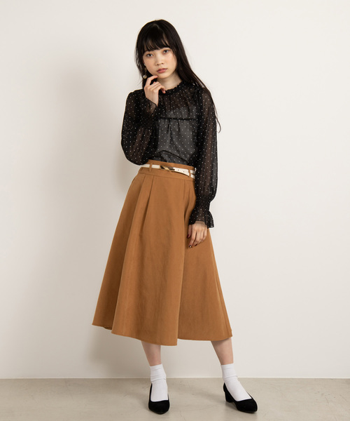 WEGO（ウィゴー）の「WEGO/スタンドフリルネックブラウス（シャツ/ブラウス・レディース・オフホワイト/その他1/その他2/ドット/その他3/その他4・FREE）」の12枚目の写真