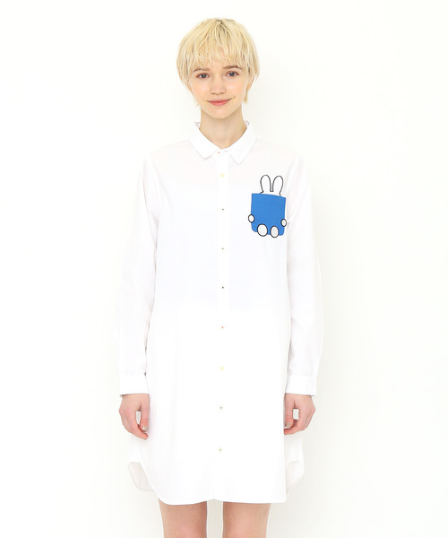 特別訳あり特価 のstore コラボレーション長袖シャツワンピース 本とミッフィー ミッフィー シャツワンピース Design Tshirts Graniph デザイン ティーシャツ ストア グラニフ のファッション Design Tshirts Tshirts セール