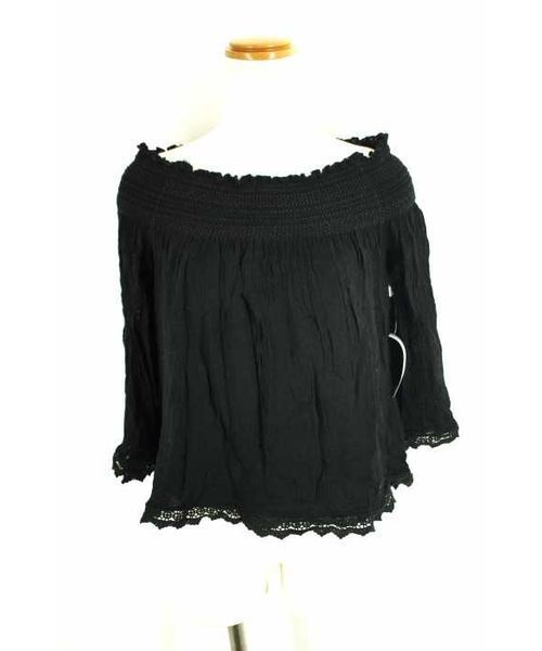 ZARA オフショルダー　ブラウス　ブラック オフショルダーTシャツ - ブラック | ZARA Japan / 日本