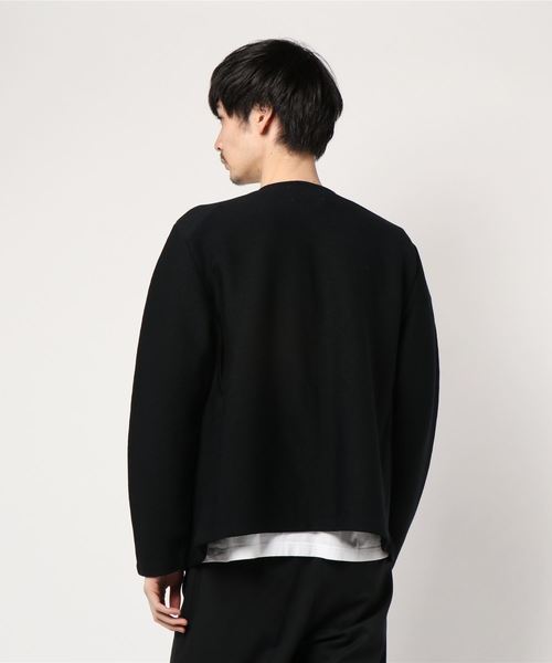 ADAM ET ROPE'（アダムエロペ）の「[山形ニット] ドライタッチクルーネックカーディガン（カーディガン/ボレロ・メンズ・ブラック/ブルー系その他2・L/M）」の4枚目の写真