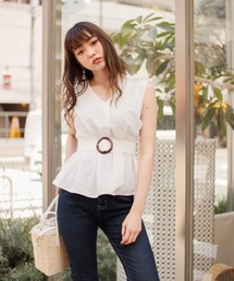 LIPSERVICE | バックルベルトタックブラウス(シャツ/ブラウス)