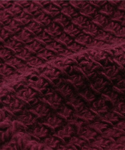 SHIPS JET BLUE（シップスジェットブルー）の「★★Topknot: ビッグスラブ ワッチキャップ（ニットキャップ/ビーニー・メンズ・ベージュ/ワイン/ピンクゴールド/ネイビー・ONE SIZE）」の5枚目の写真