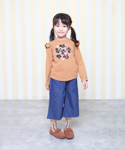 RAGMART（ラグマート）の「ストレッチデニムキュロット（デニムパンツ・キッズ・ベージュ/ネイビー・80ｃｍ/90cm）」の7枚目の写真