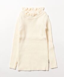 nino（ニノ）の「[80-135]フリルリブタートル（ニット/セーター）」