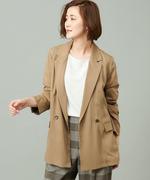 RIVE DROITE(リヴドロワ)の「モールスキンダブルジャケット(テーラードジャケット)」|モカ