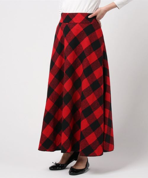 MILKFED.（ミルクフェド）の「FLARE SKIRT（スカート・レディース・ブラック/ベージュ/レッド/ブルー・ONE SIZE）」の4枚目の写真