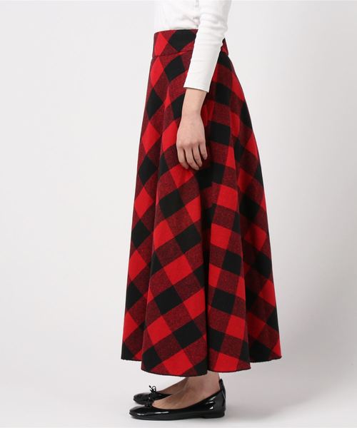 MILKFED.（ミルクフェド）の「FLARE SKIRT（スカート・レディース・ブラック/ベージュ/レッド/ブルー・ONE SIZE）」の5枚目の写真