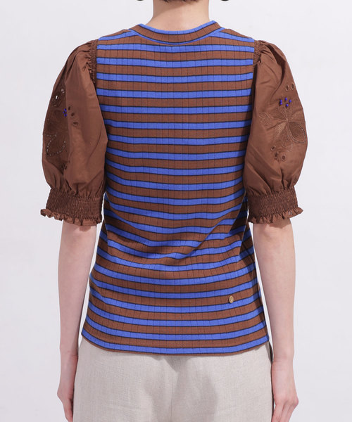 MUVEIL（ミュベール）の「MUVEIL/刺繍入りパフスリーブプルオーバー