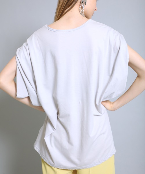 M/M ATTACHMENT(エムエムアタッチメント)の「【MM ATTACHIENT】C/Nドライ鹿の子 タックTee(Tシャツ/カットソー・レディース・ライトグレー/ブラック・1)」の10枚目の写真