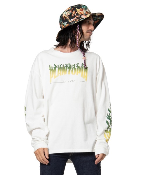 Plantopia Sleeve プラントピアロングスリーブカットソー Tシャツ カットソー Glamb グラム のファッション Cs セール Long Sleeve Long Cs